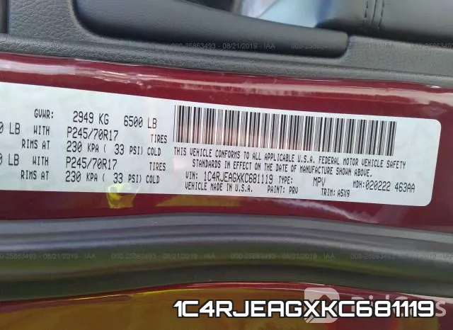 1C4RJEAGXKC681119 фото 10
