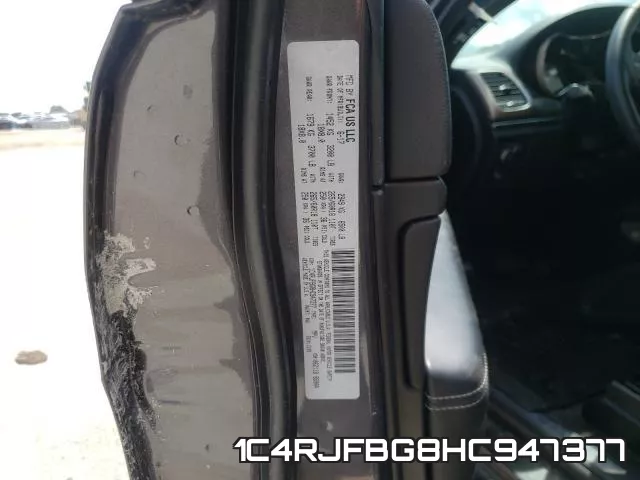 1C4RJFBG8HC947377 фото 2