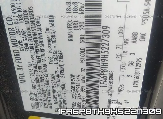 1FA6P8TH9H5227309 фото 10