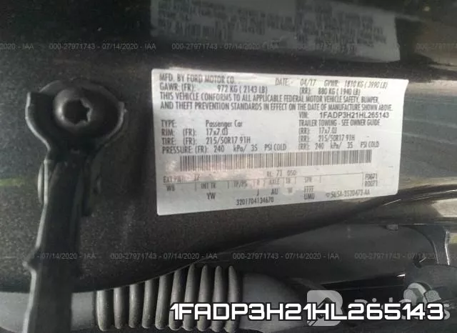 1FADP3H21HL265143 фото 10