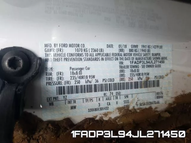 1FADP3L94JL271450 фото 2