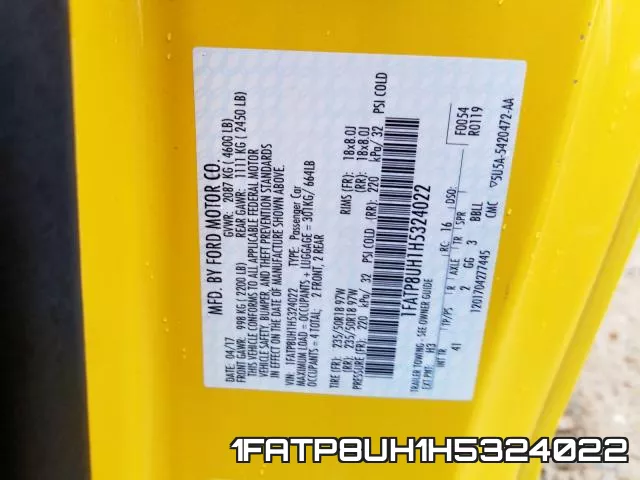 1FATP8UH1H5324022 фото 2