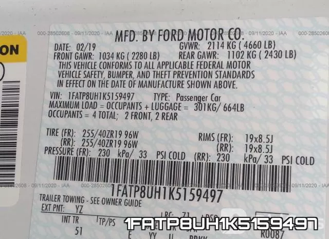 1FATP8UH1K5159497 фото 10