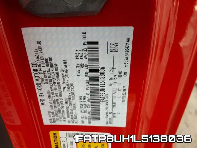 1FATP8UH1L5138036 фото 2