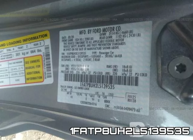 1FATP8UH2L5139535 фото 10