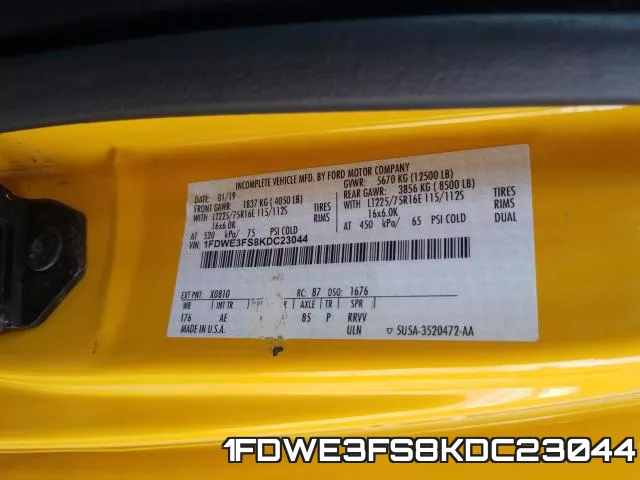 1FDWE3FS8KDC23044 фото 2