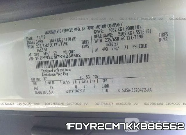 1FDYR2CM7KKB86562 фото 10