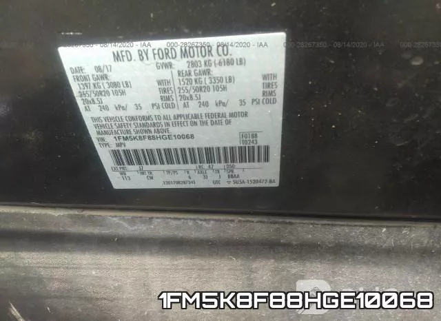 1FM5K8F88HGE10068 фото 10