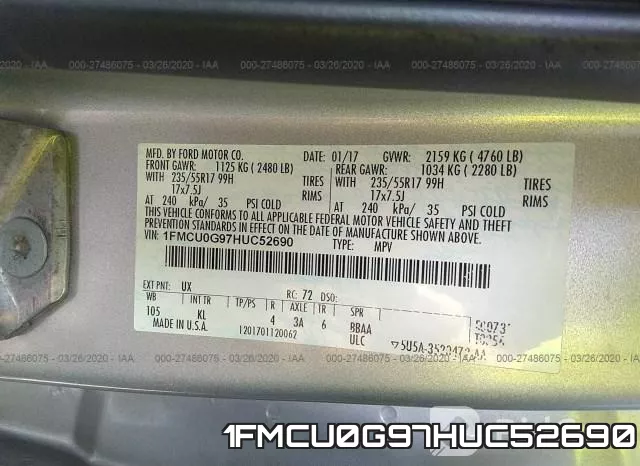 1FMCU0G97HUC52690 фото 10
