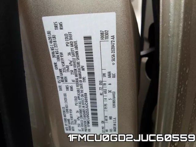 1FMCU0GD2JUC60559 фото 2