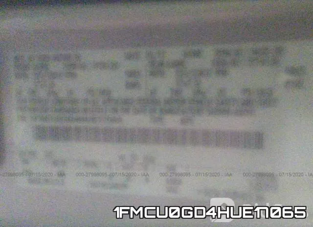 1FMCU0GD4HUE17065 фото 10