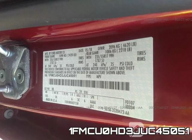 1FMCU0HD3JUC45051 фото 10