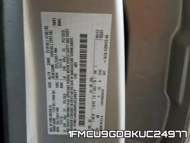 1FMCU9GD8KUC24977 фото 2