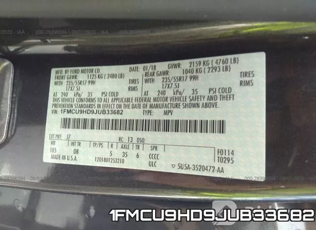 1FMCU9HD9JUB33682 фото 10