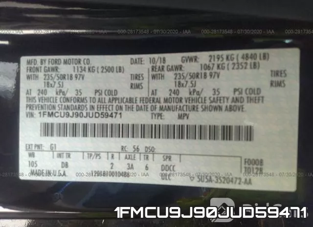 1FMCU9J90JUD59471 фото 10