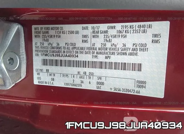 1FMCU9J98JUA40934 фото 10