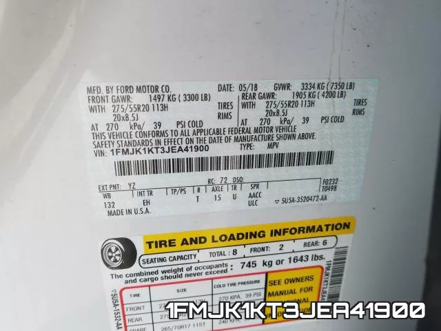 1FMJK1KT3JEA41900 фото 2