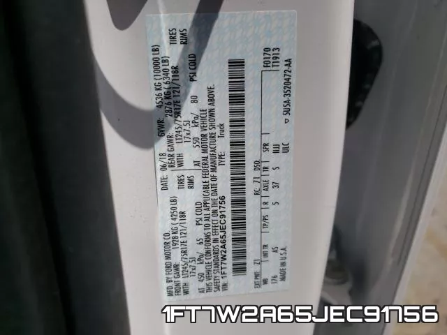 1FT7W2A65JEC91756 фото 2