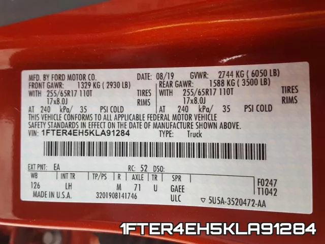 1FTER4EH5KLA91284 фото 2