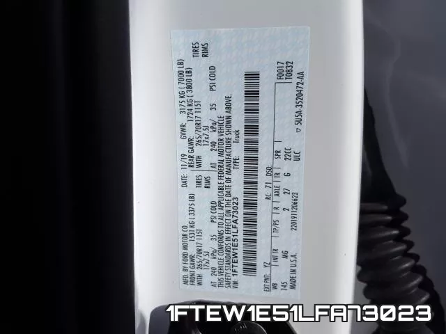 1FTEW1E51LFA73023 фото 2