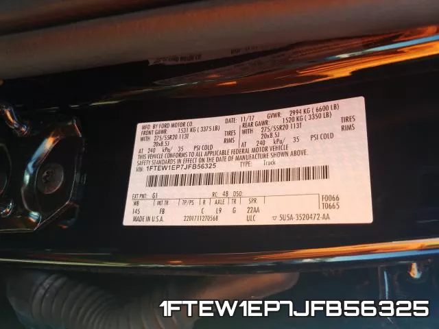 1FTEW1EP7JFB56325 фото 2