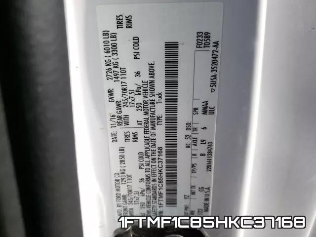 1FTMF1C85HKC37168 фото 2