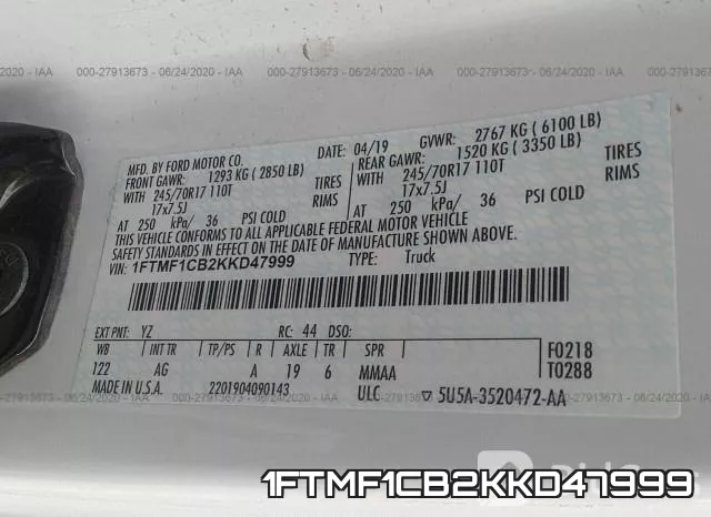 1FTMF1CB2KKD47999 фото 10