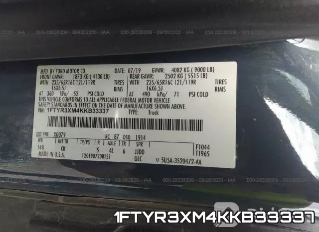 1FTYR3XM4KKB33337 фото 10