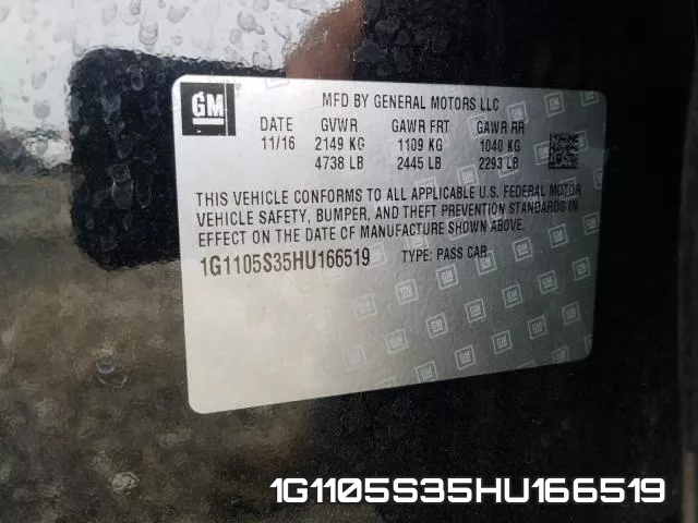 1G1105S35HU166519 фото 2