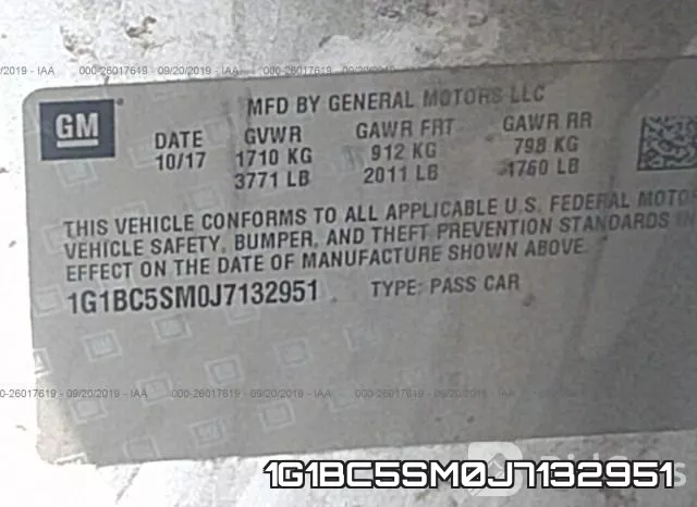 1G1BC5SM0J7132951 фото 10