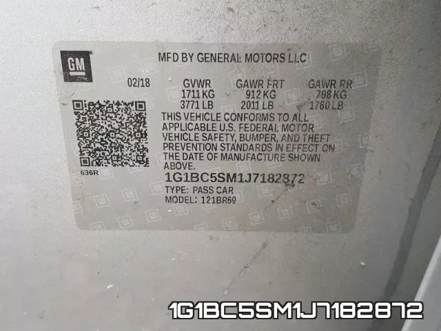 1G1BC5SM1J7182872 фото 2