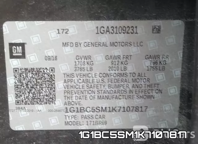 1G1BC5SM1K7107817 фото 10