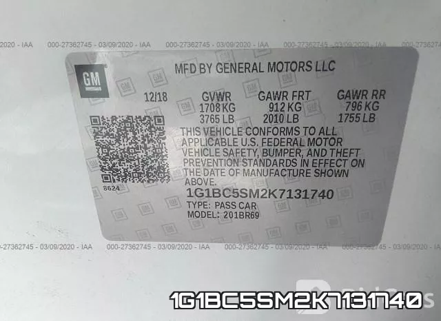 1G1BC5SM2K7131740 фото 10