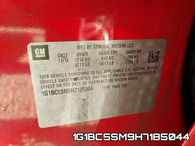 1G1BC5SM9H7185044 фото 2