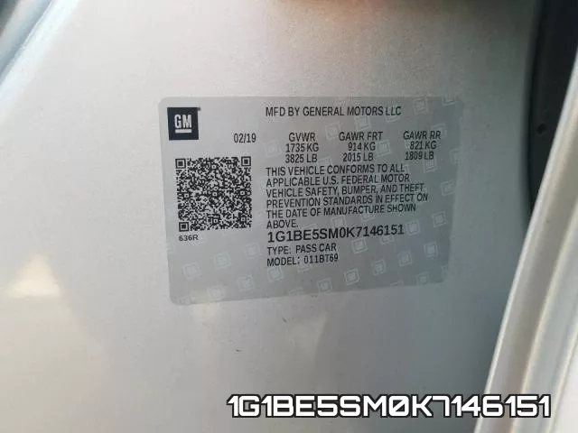 1G1BE5SM0K7146151 фото 2