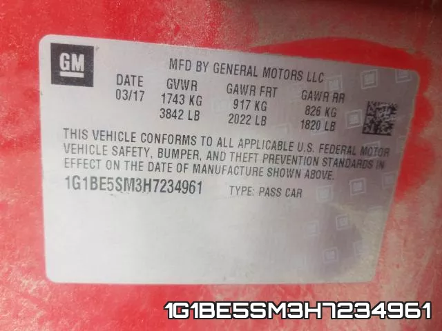 1G1BE5SM3H7234961 фото 2