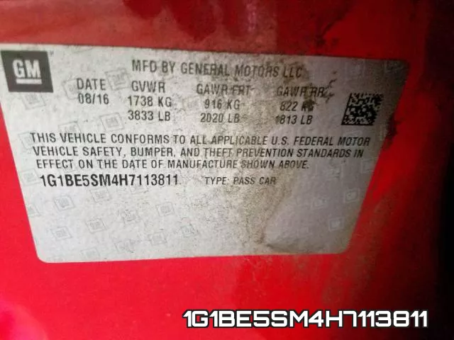 1G1BE5SM4H7113811 фото 2