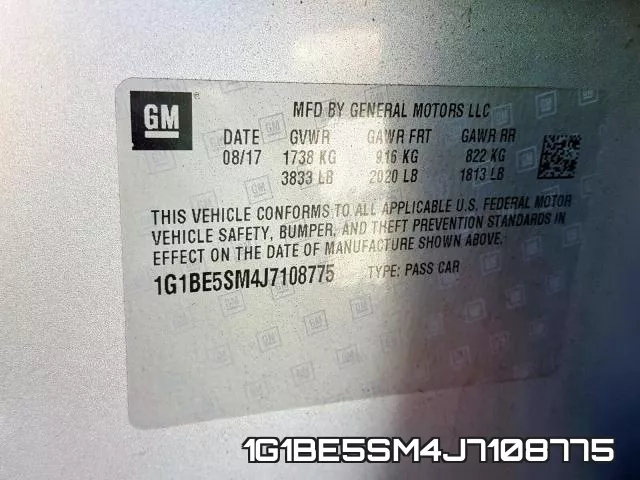 1G1BE5SM4J7108775 фото 2