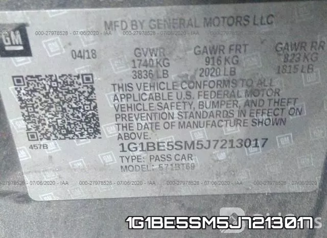 1G1BE5SM5J7213017 фото 10