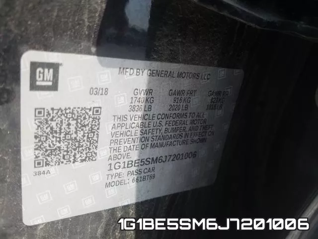 1G1BE5SM6J7201006 фото 2