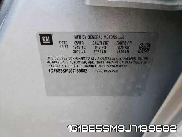 1G1BE5SM9J7139682 фото 2
