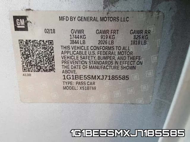 1G1BE5SMXJ7185585 фото 2