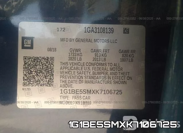 1G1BE5SMXK7106725 фото 10