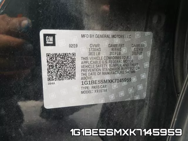 1G1BE5SMXK7145959 фото 2