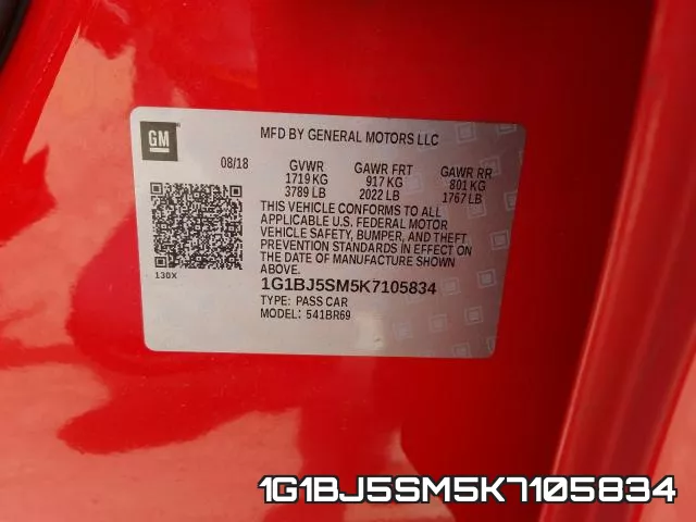 1G1BJ5SM5K7105834 фото 2
