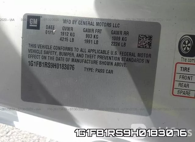 1G1FB1RS9H0183076 фото 10