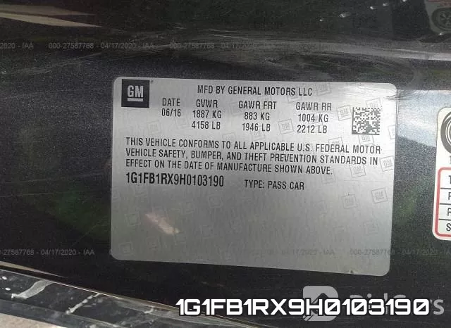 1G1FB1RX9H0103190 фото 10