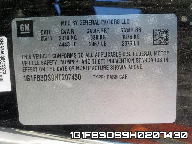 1G1FB3DS9H0207430 фото 2