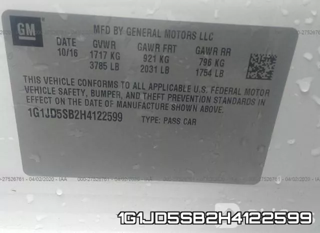 1G1JD5SB2H4122599 фото 10