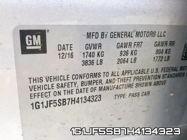 1G1JF5SB7H4134323 фото 2